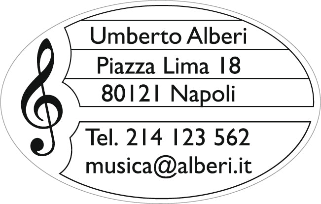 Piastra di Testo per Trodat Printy Ovale 44055 - 55 x 35 mm - 7 righe
