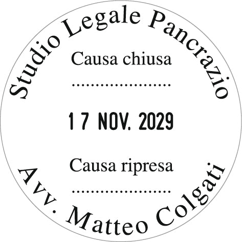 Piastra di Testo per Trodat Printy Datario 46140 - 40 mm Ø - 3+3 righe