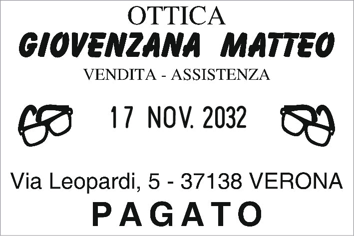 Piastra di Testo per Trodat Printy Datario 4727 - 60 x 40 mm - 3+3 righe