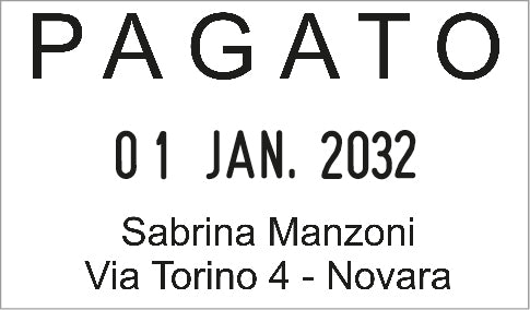 Anteprima timbro autoinchiostrante Trodat Printy Datario 4750, 41-x-24-mm, 1-1, righe