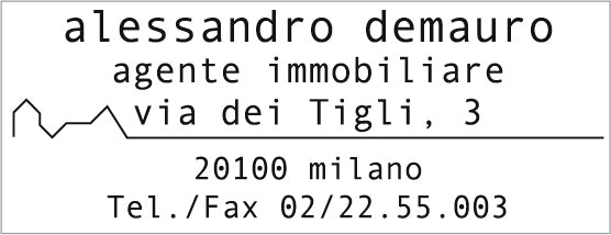 Piastra di Testo per Trodat Printy 4912 - 47 x 18 mm - 4 righe