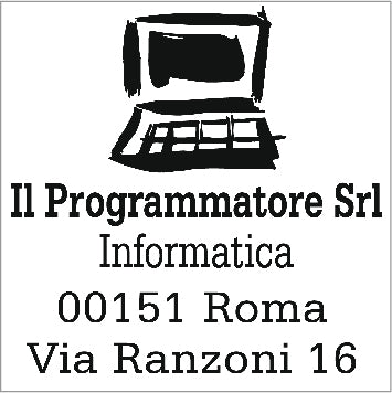 Piastra di Testo per Trodat Printy 4923 - 30 x 30 mm - 6 righe