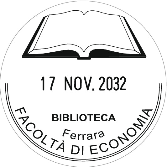 Piastra di Testo per Trodat Professional Datario 54045 - 40 mm Ø - 3+3 righe