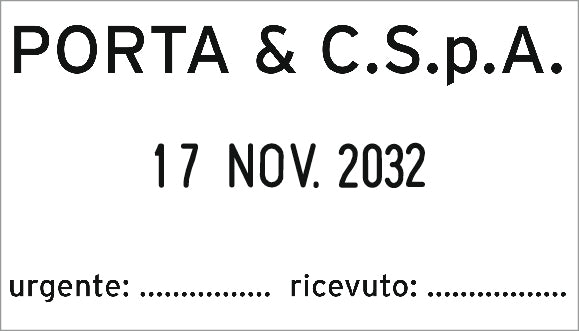 Piastra di Testo per Trodat Professional Datario 5440 - 49 x 28 mm - 2+2 righe