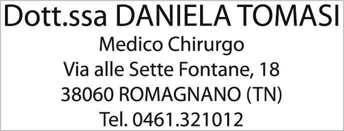 Piastra di Testo per Trodat Mobile Printy 9413 - 58 x 22 mm - 5 righe