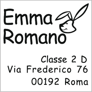 Piastra di Testo per Trodat Mobile Printy 9425 - 25 x 25 mm - 5 righe