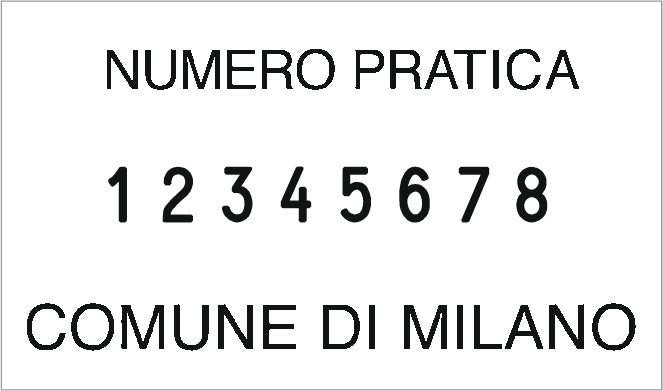 Piastra di Testo per Trodat Professional Numeratore 5558PL - 8 bande - 2+2 righe