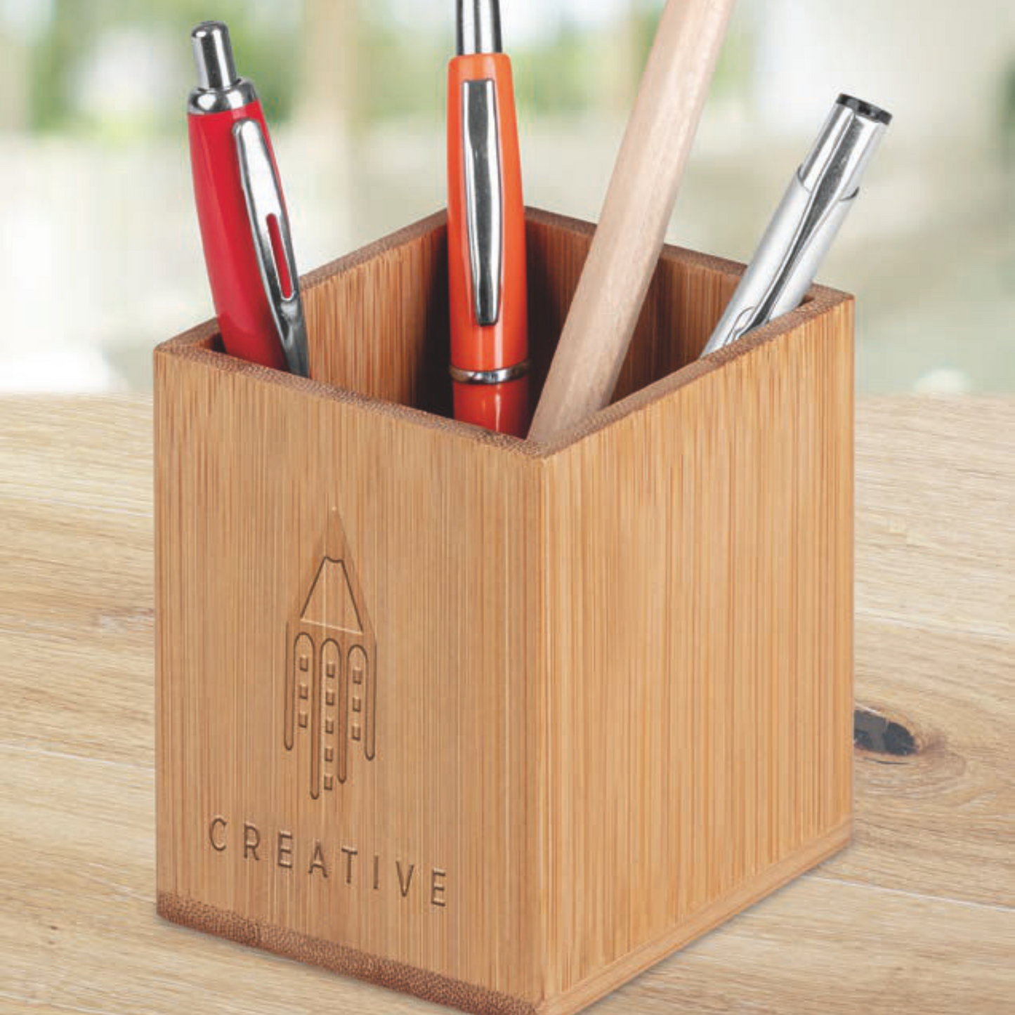 Digital Pen Holder - Porta Penne Digitale in Bamboo (1 pz)