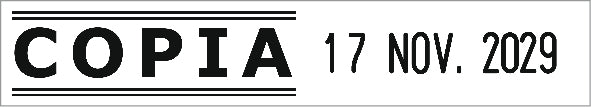 Trodat Printy Datario 4813 - 26 x 9 mm - 1 o 2 righe