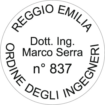 Piastra di Testo per Trodat Mobile Printy 9430 - 30 x 30 mm - 6 righe