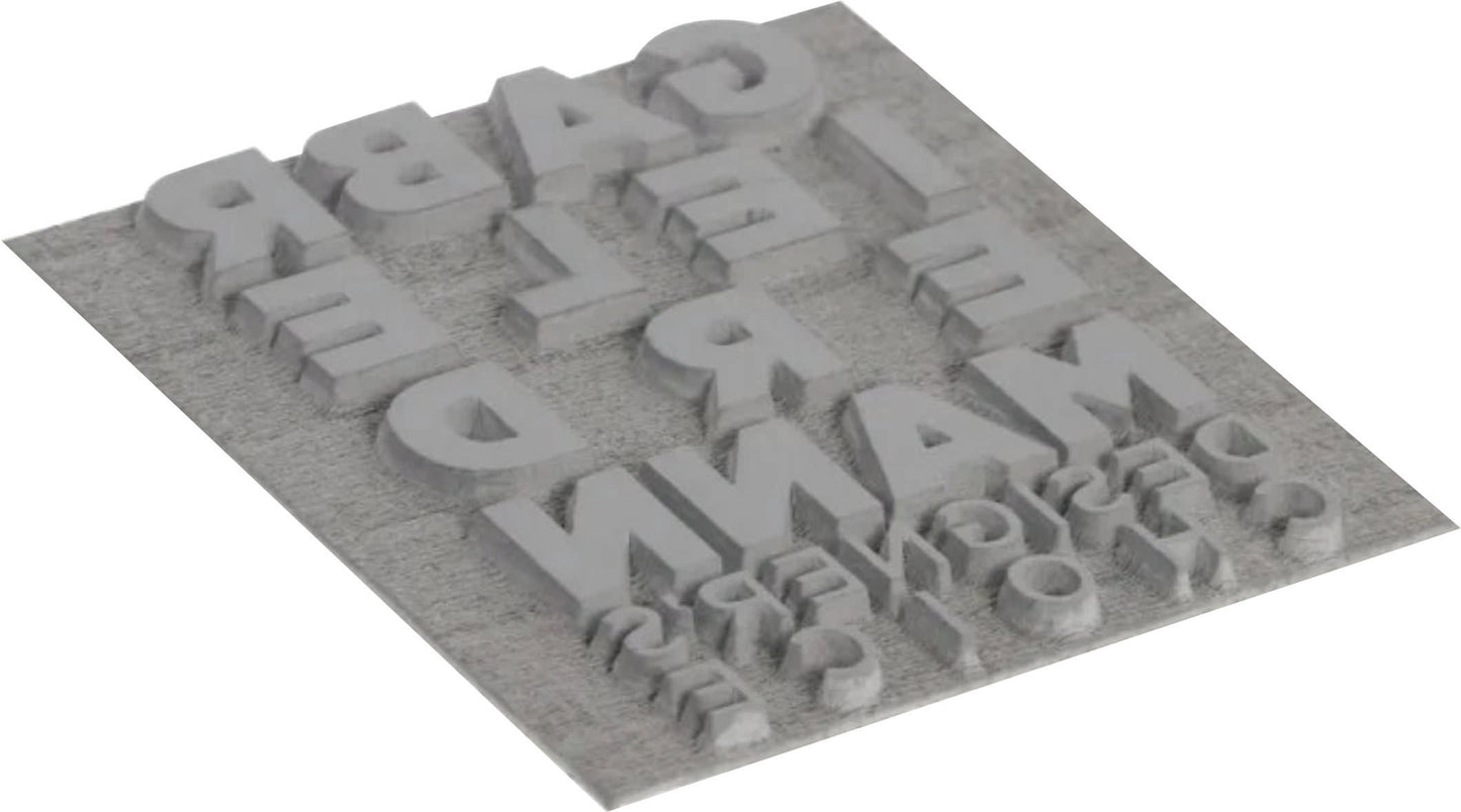 Piastra di Testo per Trodat Mobile Printy 9430 - 30 x 30 mm - 6 righe