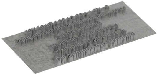 Piastra di Testo per Trodat Mobile Printy 9413 - 58 x 22 mm - 5 righe